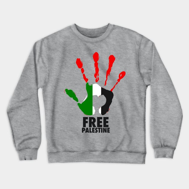 Free Palestine Support Palestine Crewneck Sweatshirt by Skeletownn